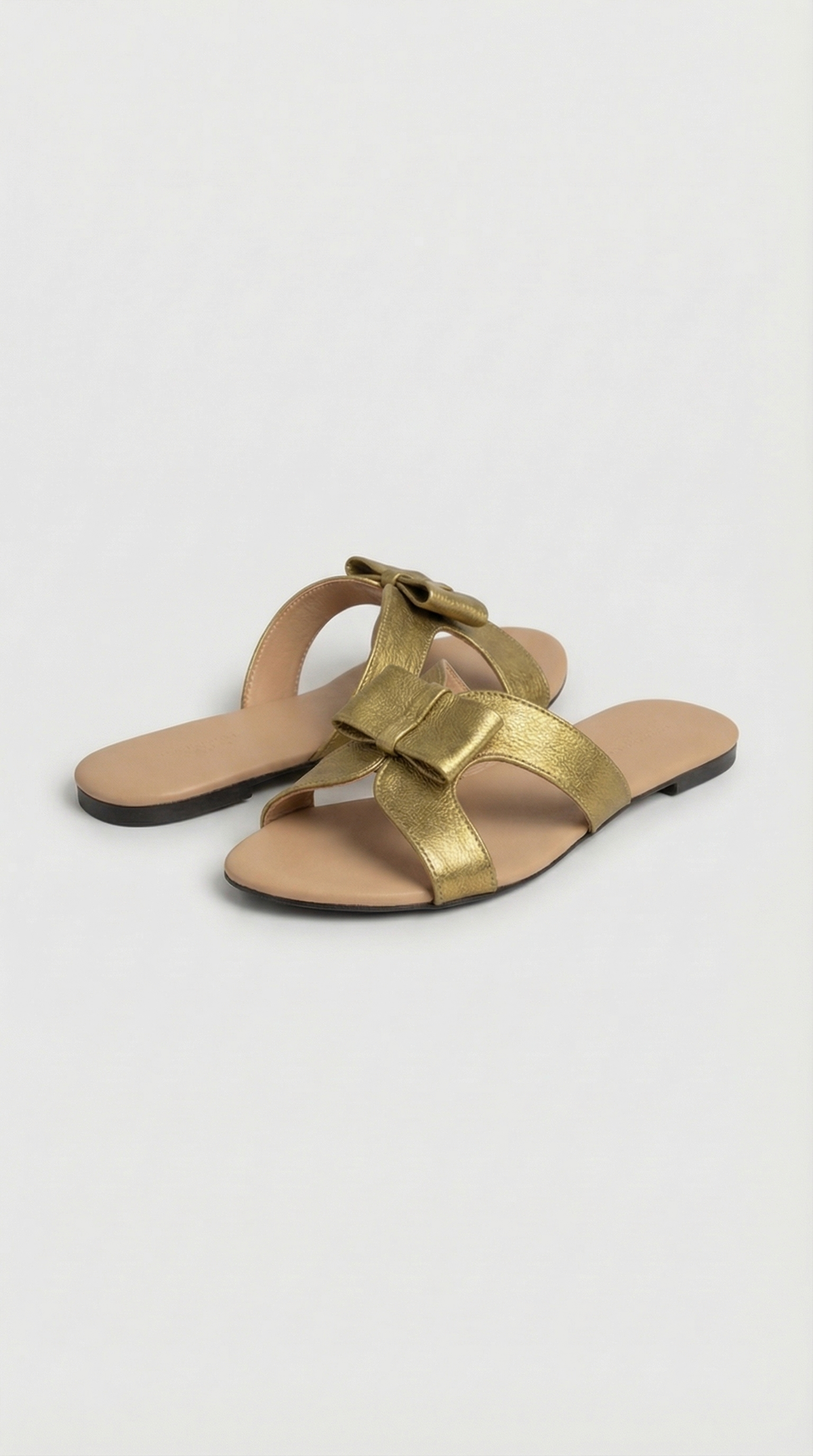 Ananas Bow Slipper -Gold
