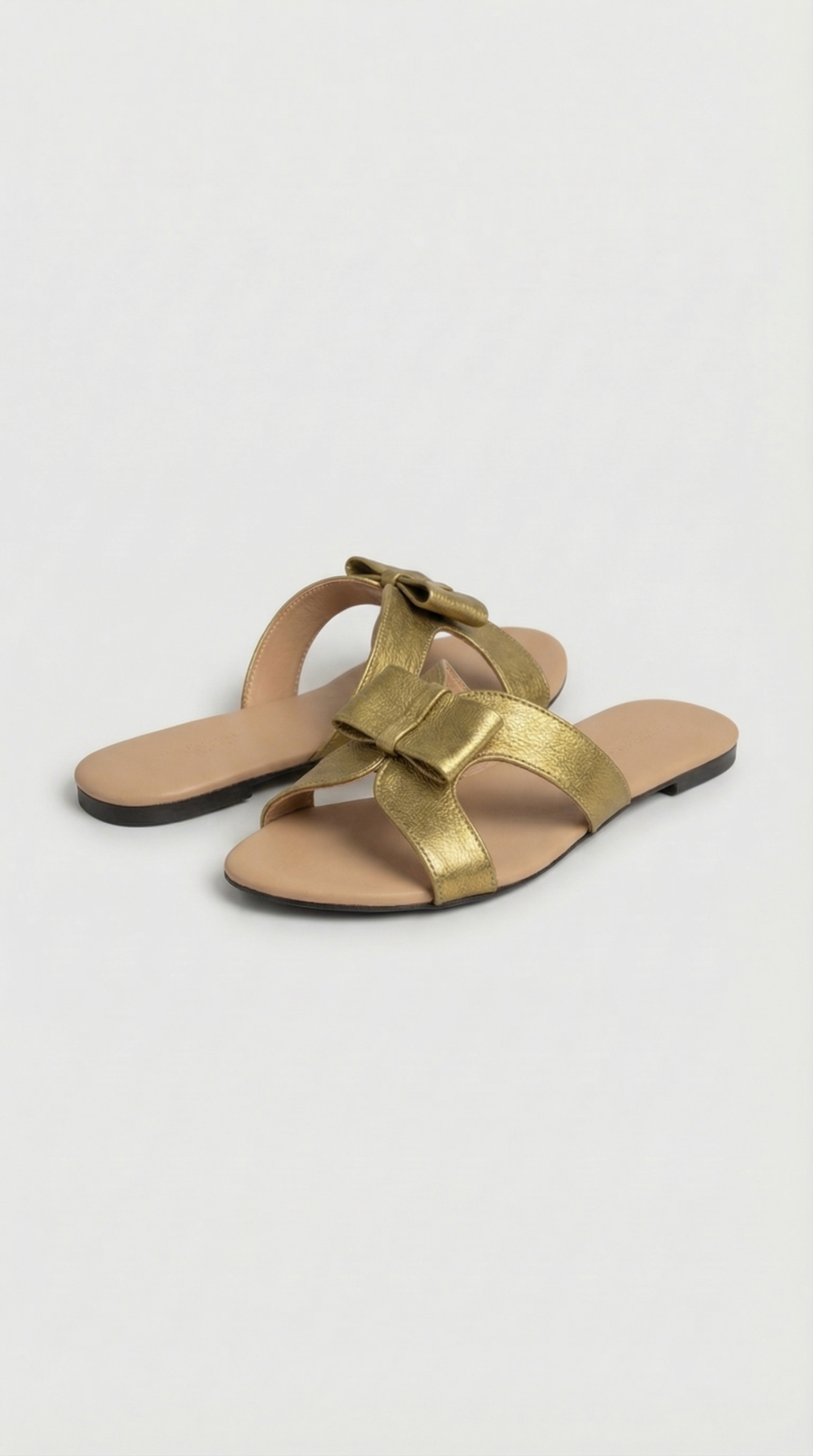 Ananas Bow Slipper -Gold