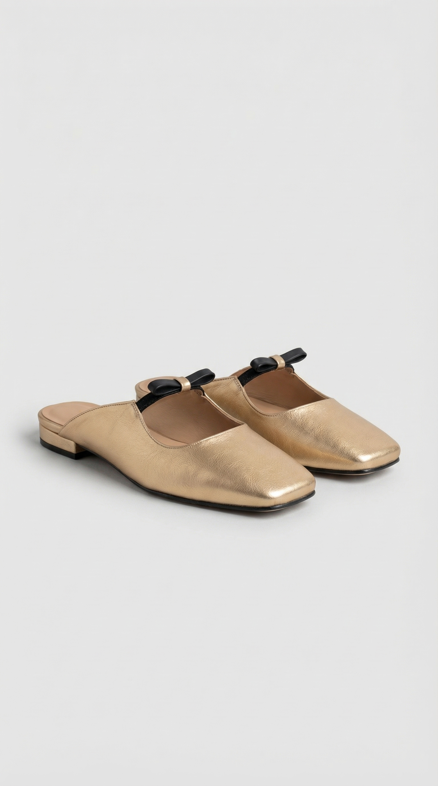 Golden Bow Mules - Black Bow