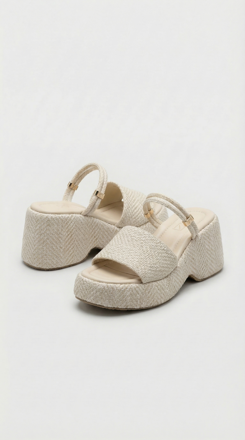 Summer Platform Sandals - Beige