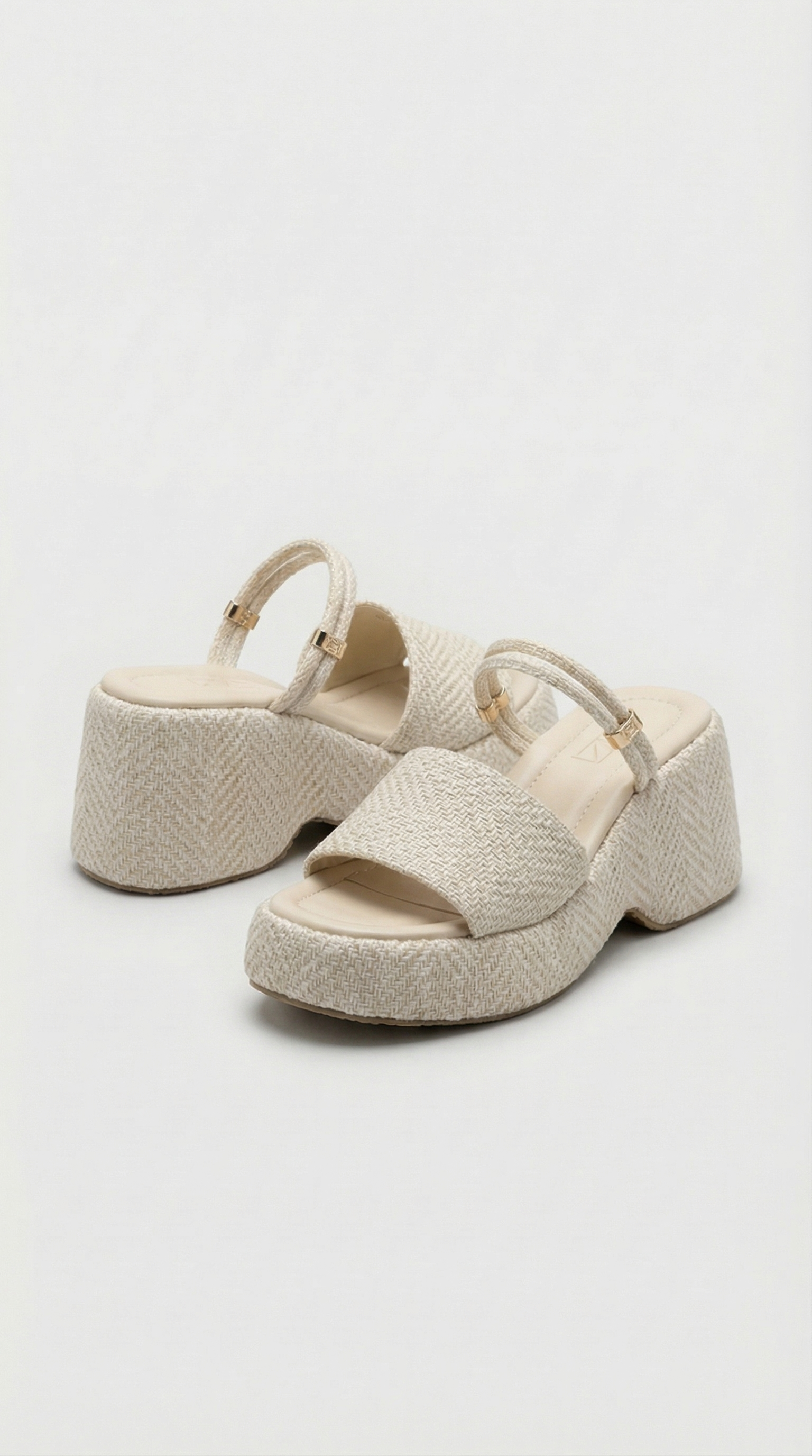 Summer Platform Sandals - Beige