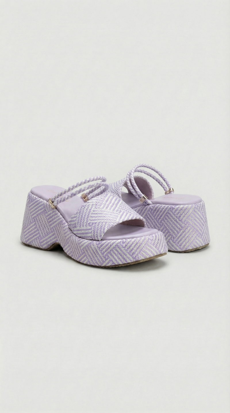 Summer Platform Sandals - Lavender