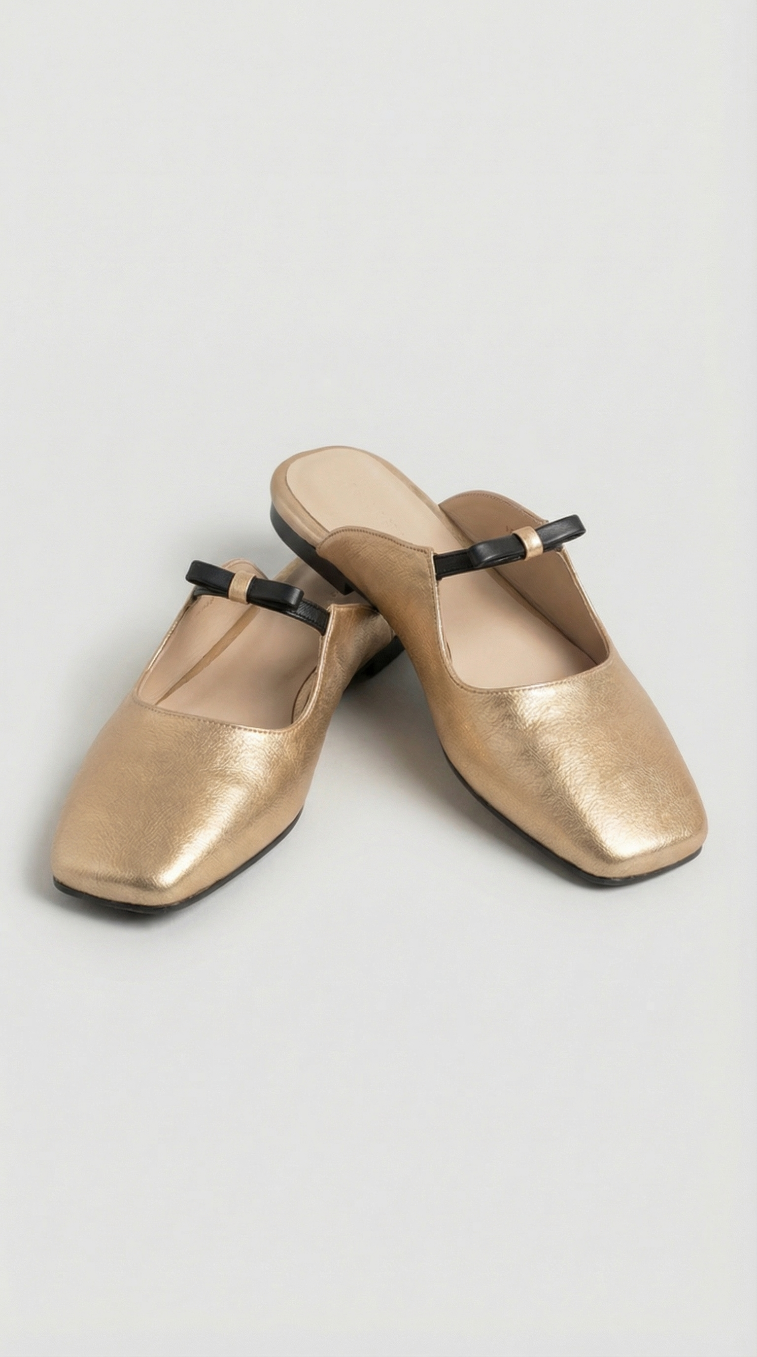 Golden Bow Mules - Black Bow