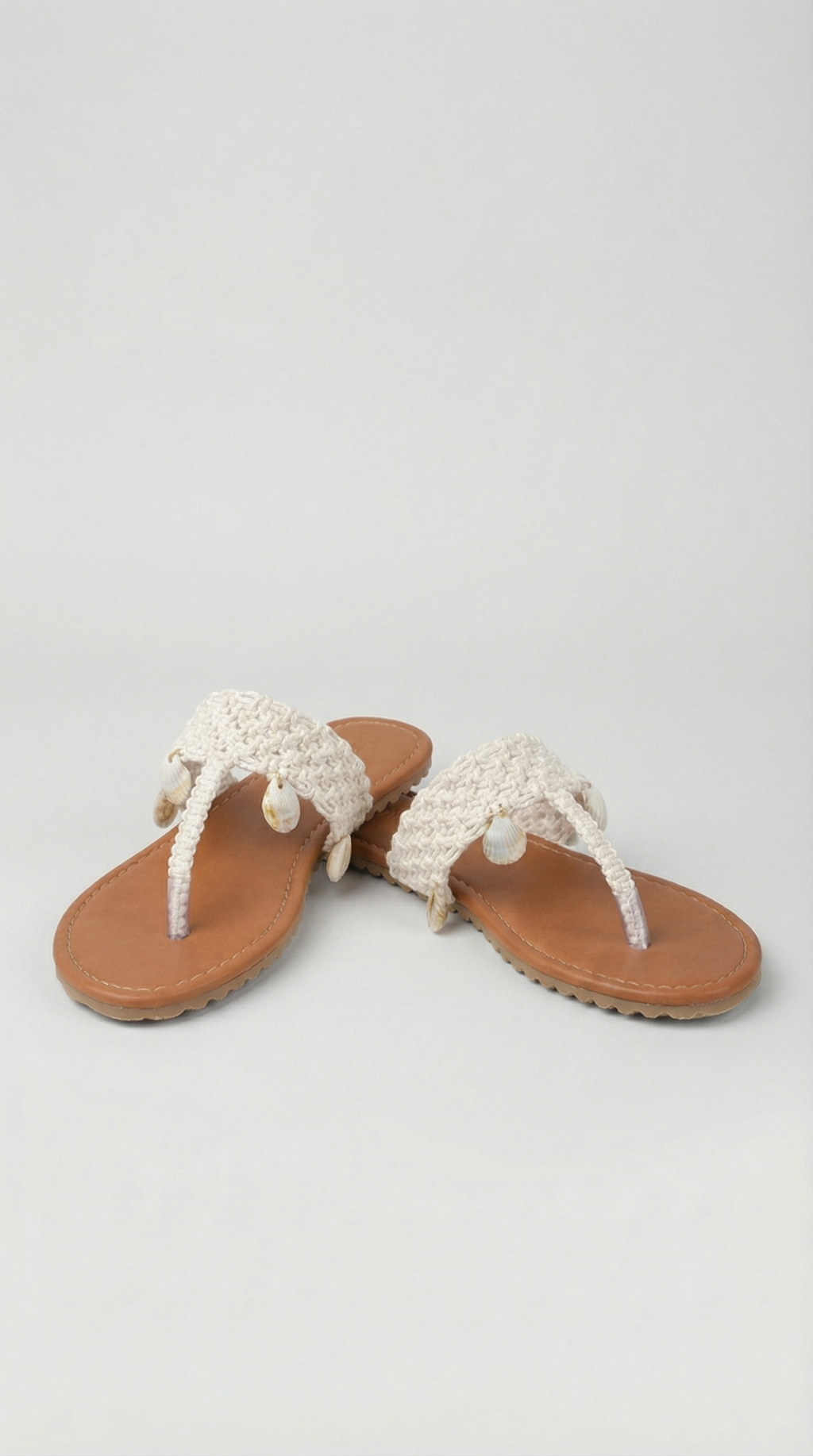 Macarme Shell Slippers - Off-White