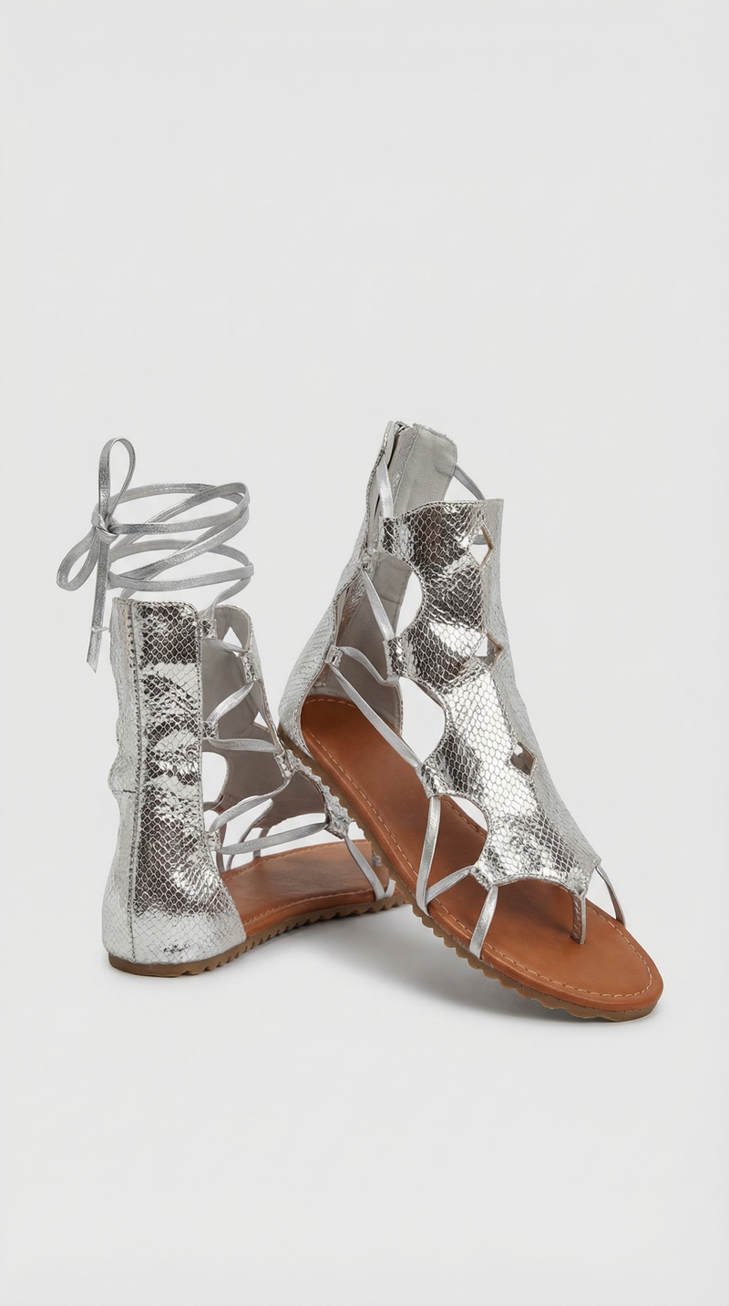 Gladiator Sandals - Silver