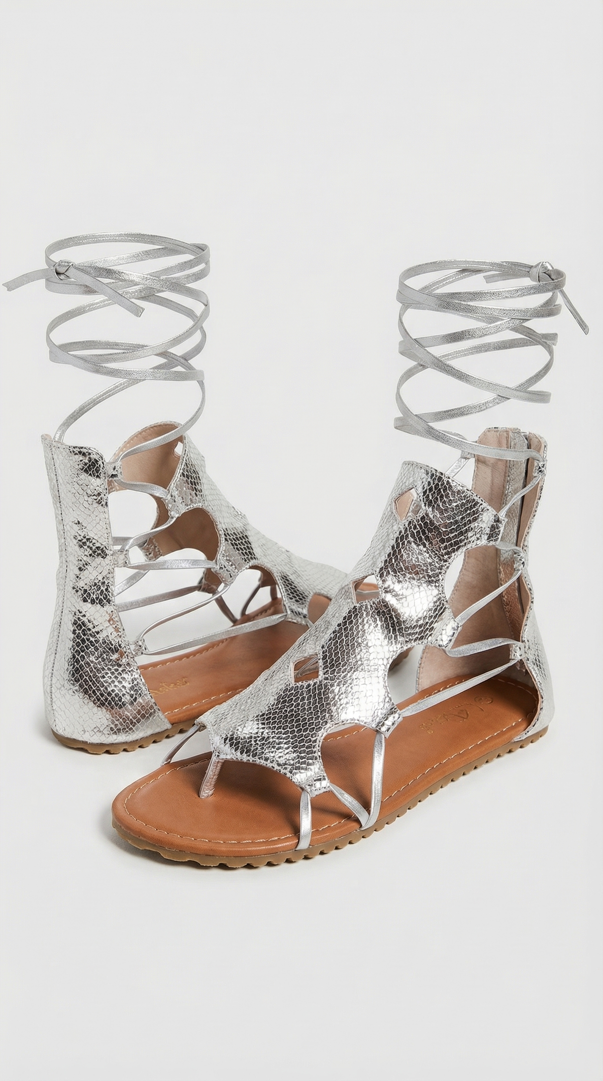 Gladiator Sandals - Silver